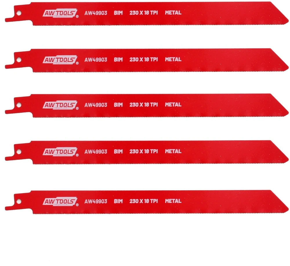 AW-Tools AWTOOLS BiM PJŪKLELIS SLANKIOJANČIAM PJŪKLUI 230mm 18 TPI /5vnt /METALUI