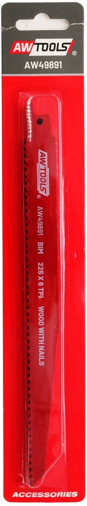 AW-Tools AWTOOLS PJŪKLELIS BiM SKIRTAS SLANKIOJANTIES PJŪKLAMS 225mm 6 TPI /5vnt. /MEDIENA+VINYS