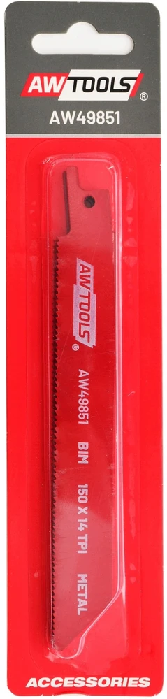 AW-Tools AWTOOLS PJŪKLELIS BiM SKIRTAS SLANKIOJANČIAM PJŪKLUI 150mm 14 TPI /5vnt /METALUI