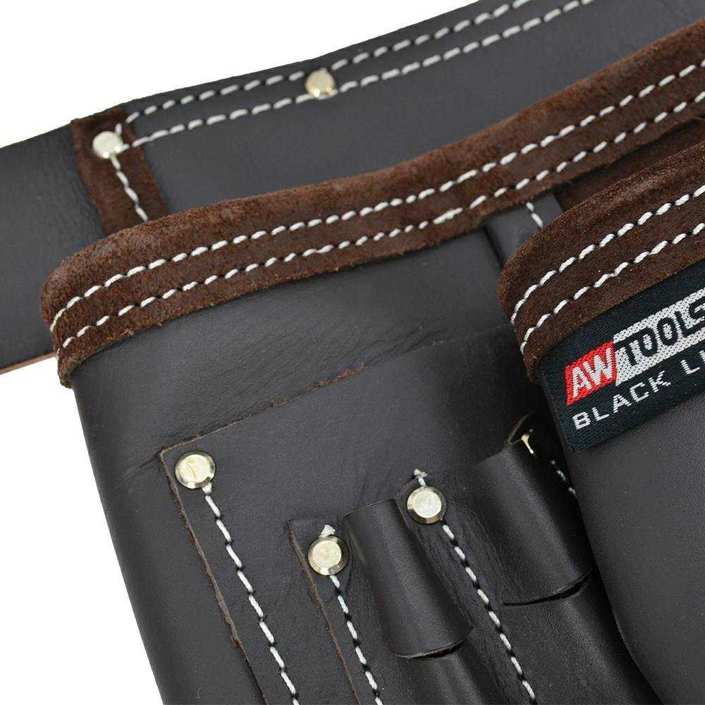 AW-Tools profesionalus montuotojo diržas 11 lygių kišenių Juodas Line