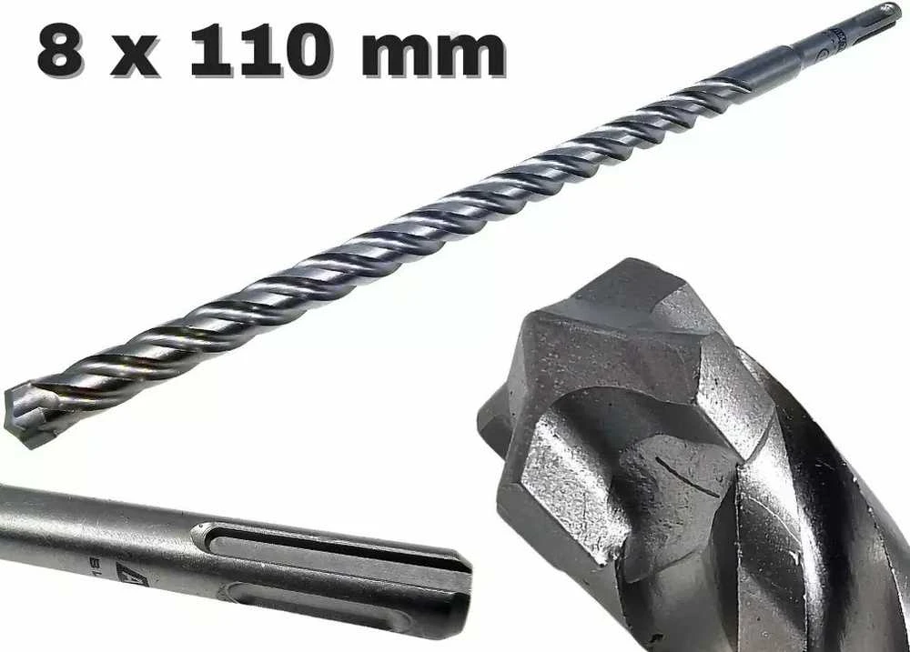 AW-Tools AWTOOLS GRĄŽTAS SDS PLUS 8x 110mm QUADRO XTREME Juodas LINE