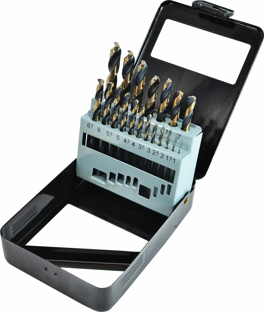 Grąžtas AW-Tools Grąžtų rinkinys metalui AWTools AW42004BL; HSS; M2; 1-10 mm; 19 vnt.