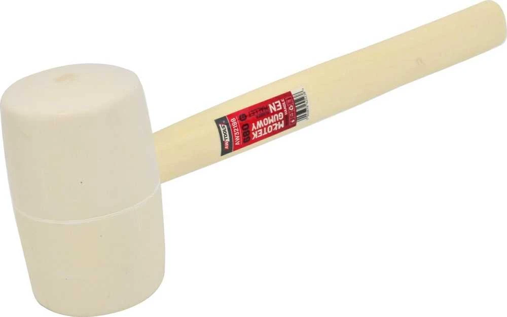 AW-Tools AWTOOLS GUMINIS PLAKTUKAS SU MEDINE RANKENA, Baltas 900g