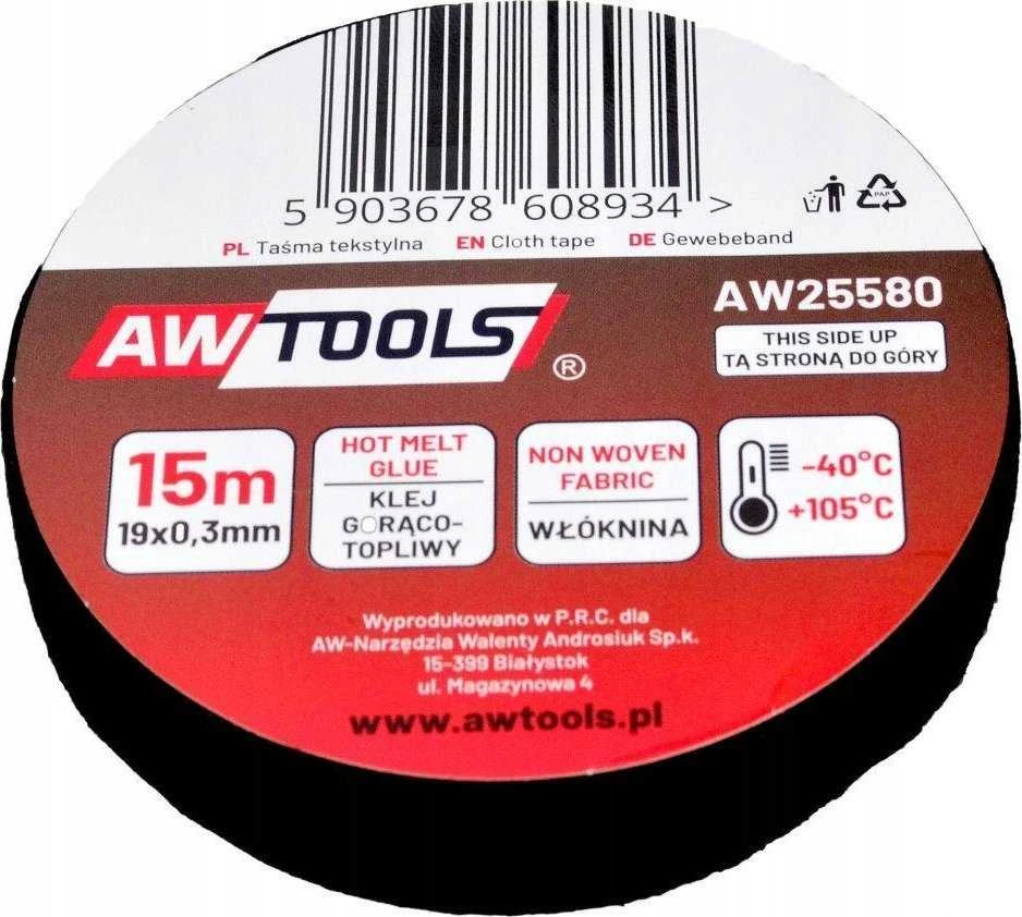 AW-Tools AWTOOLS TEKSTILINĖ IZOLIACINĖ JUOSTA 19mm x 15m