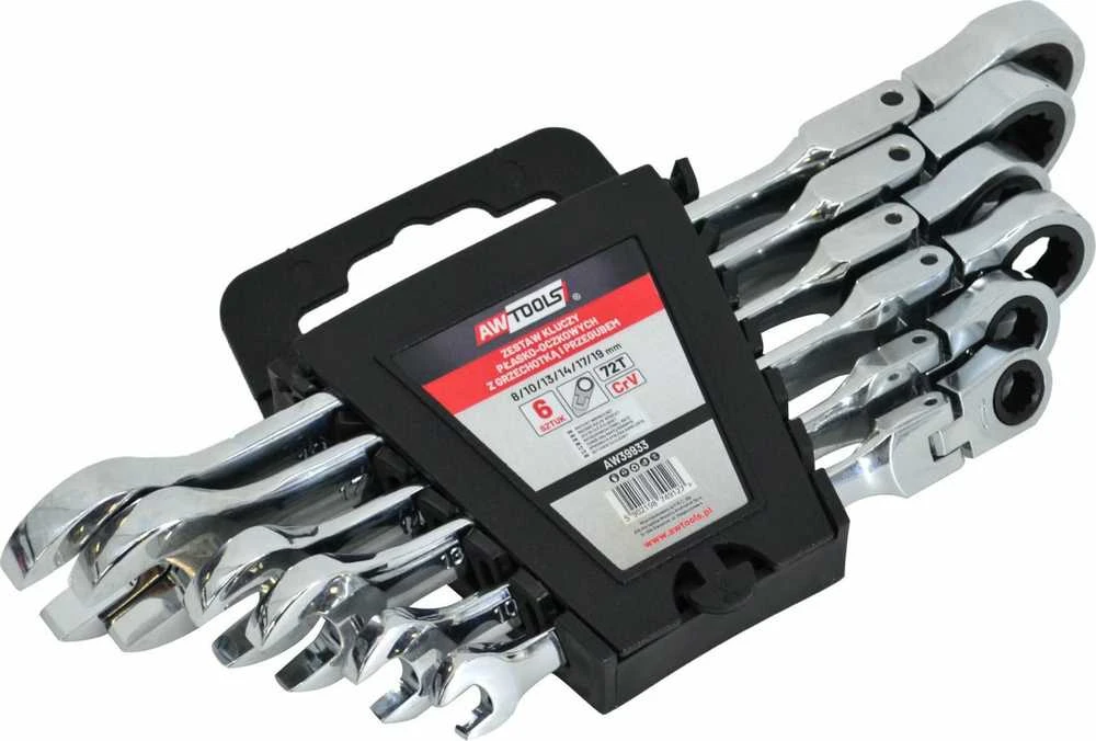 AW-Tools Terkšlinis veržliaraktis AWTools AW39933; 8-19 mm; 6 vnt.