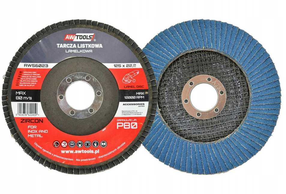 AW-Tools AWTOOLS DISKINIS ŠLIFAVIMO DISKAS 125mm P150 INOX METALAS CIRKONINIS