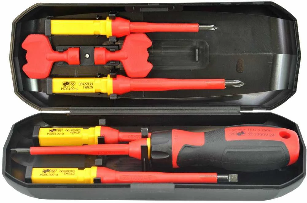 AW-Tools AWTOOLS IZOLIUOTŲ ATSUKTUVŲ RINKINYS 1000V VDE S2/8VNT.