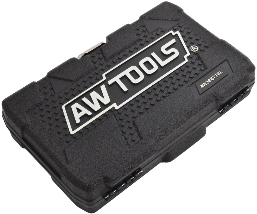 AW-Tools AWTOOLS SMŪGINIŲ GALVUČIŲ RINKINYS 1/2″ 13 vnt./10-24 mm/ TRUMPOS Juodas LINE