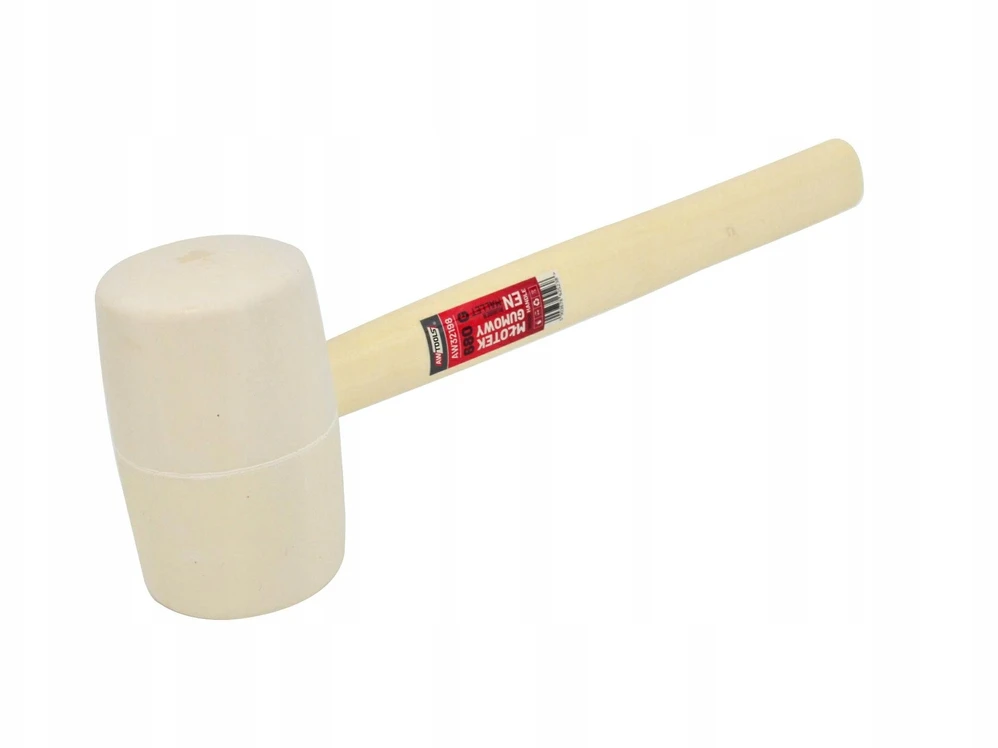 AW-Tools AWTOOLS GUMINIS PLAKTUKAS SU MEDINE RANKENA, Baltas 235g