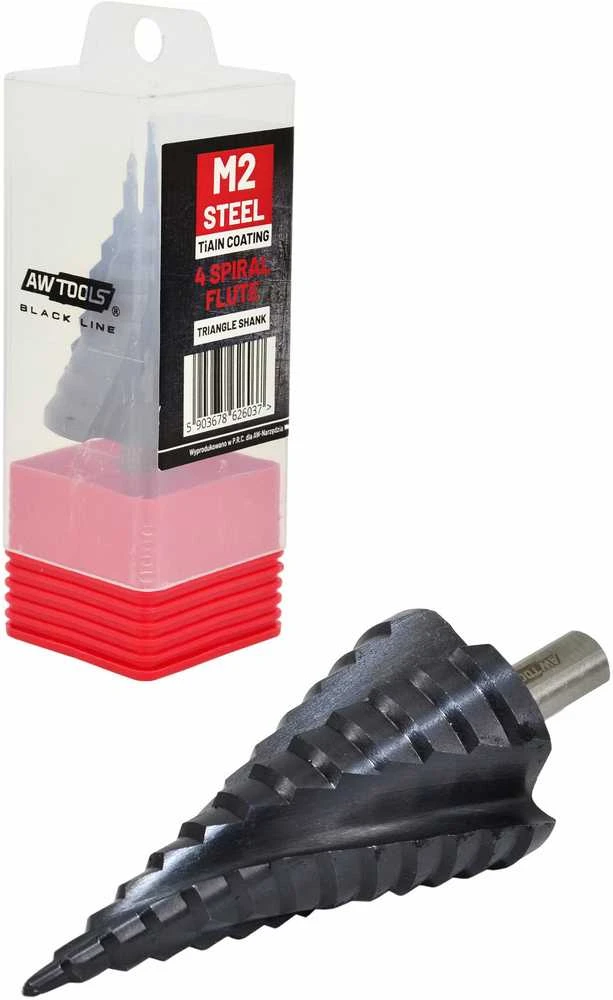 AW-Tools AWTOOLS LAIPTINIS SPIRALINIS GRAŽTAS M2-TiAlN / 4-52mm /BL