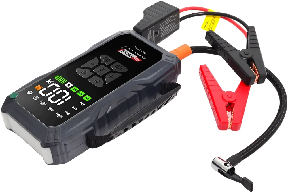 AW-Tools AWTOOLS PALEIDIMO ĮRENGINYS SU KOMPRESORIUMI IR IŠORINE BATERIJA 12000mAh