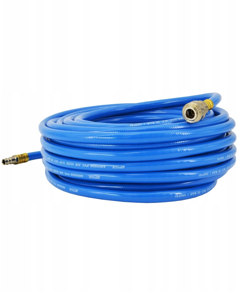 AW-Tools AWTOOLS Pneumatinė PVC žarna su greitojo jungimo jungtimi 12,5 mm x 15 m