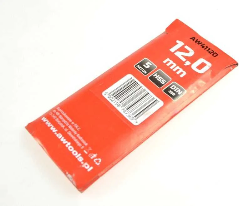 Grąžtas AW-Tools AWTOOLS grąžtai METAL balta 12,0mm/5szt.