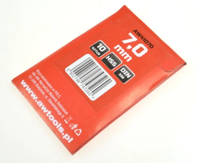 Grąžtas AW-Tools AWTOOLS grąžtai METAL balta 7,0mm/10vnt.