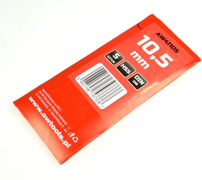 Grąžtas AW-Tools AWTOOLS grąžtai METAL balta 10,5mm/5szt.