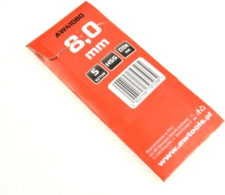 Grąžtas AW-Tools AWTOOLS grąžtai METAL balta 8,0mm/5szt.