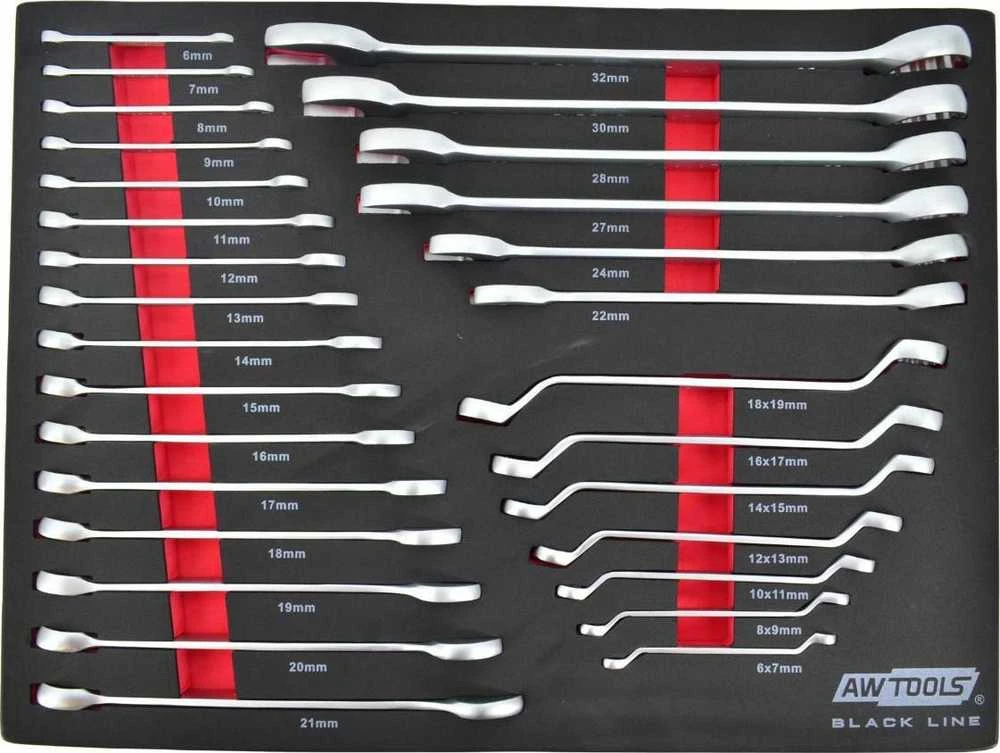 AW-Tools AWTOOLS Vežimėlis WARSZTATOWY + NARZĘDZIA 177 vnt.