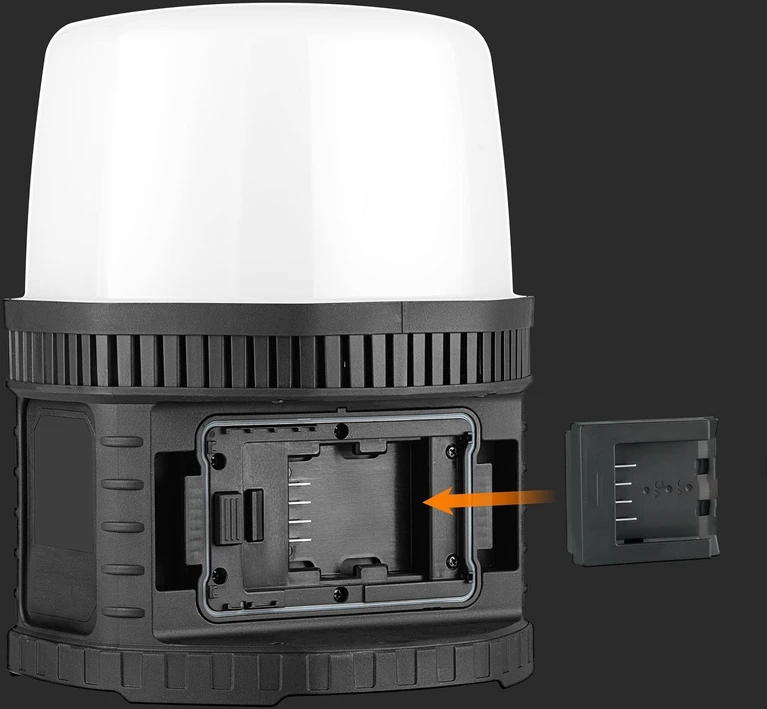 AW-Tools Šviestuvas AWTools ORBO AW17655BL; LED; 18 V (be akumuliatoriaus ir pakrovėjo)