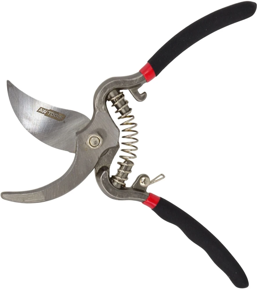 AW-Tools AWTOOLS TRADICINĖ ERGONOMIŠKA SODO GENĖJIMO ŽIRKLĖS 200mm 20mm/ MINKŠTA RANKENA