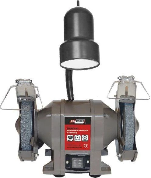 AW-Tools AWTOOLS šlifuoklis STOŁOWA 125mm / 150W Z LAMPKĄ