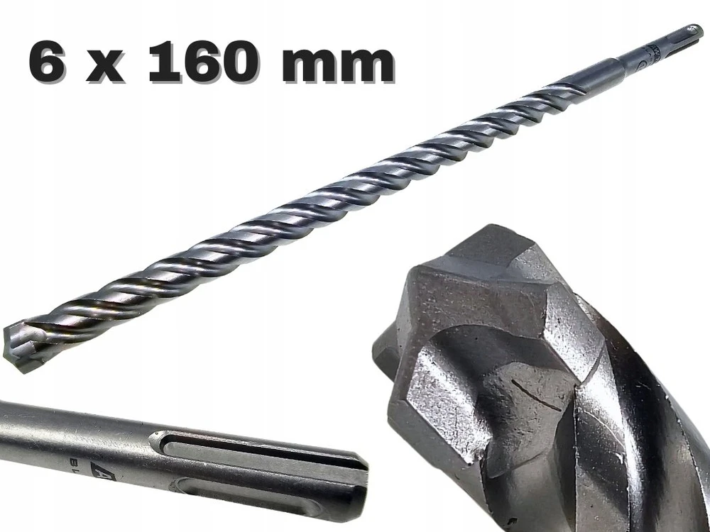 AW-Tools AWTOOLS GRĄŽTAS SDS PLUS 6x 160mm QUADRO XTREME Juodas LINE