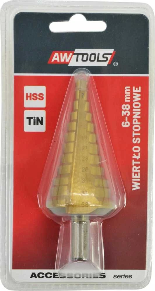 AW-Tools Pakopinis grąžtas AWTools AW40988, HSS; 6-38 mm