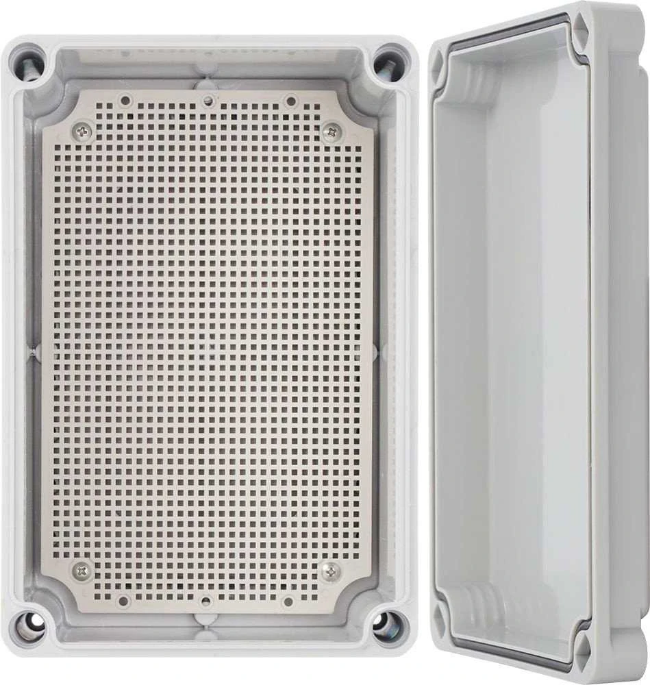 AWB382813 ABS korpusas 380x280x130, atsparus vandeniui su plastikiniais varžtais ir montavimo plokšte Pulsar