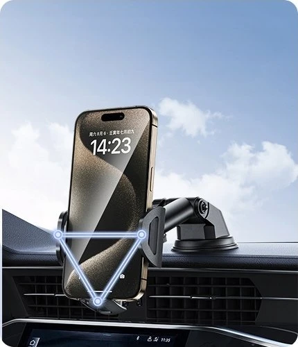 AWEI X72 car holder for dashboard juodas