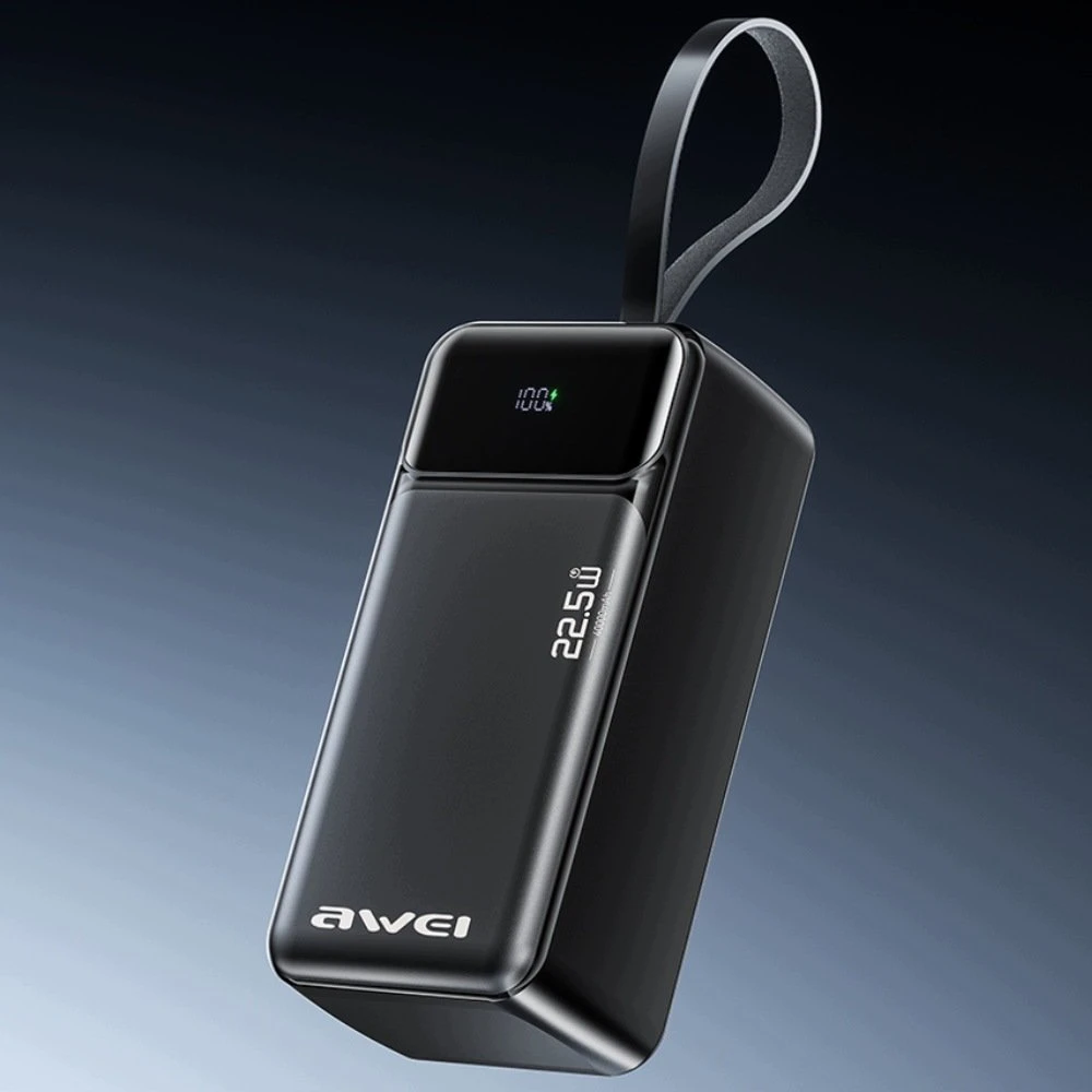 Awei Powerbank PA-105 40000mAh 22,5W PD 3xUSB-C juodas