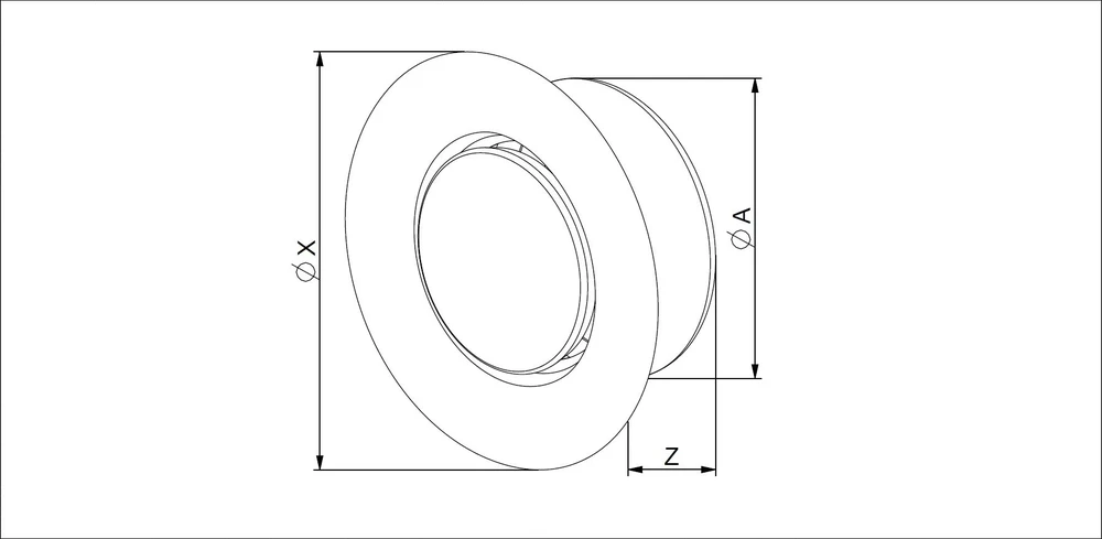 AWENTA Ištraukimo anemostatas Awenta AMW100 fi 100 metalinis baltas