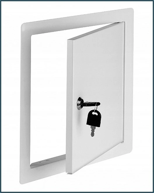 AWENTA Revizijos durelės Awenta DM95Z 25x35 metalinės su užraktu baltos