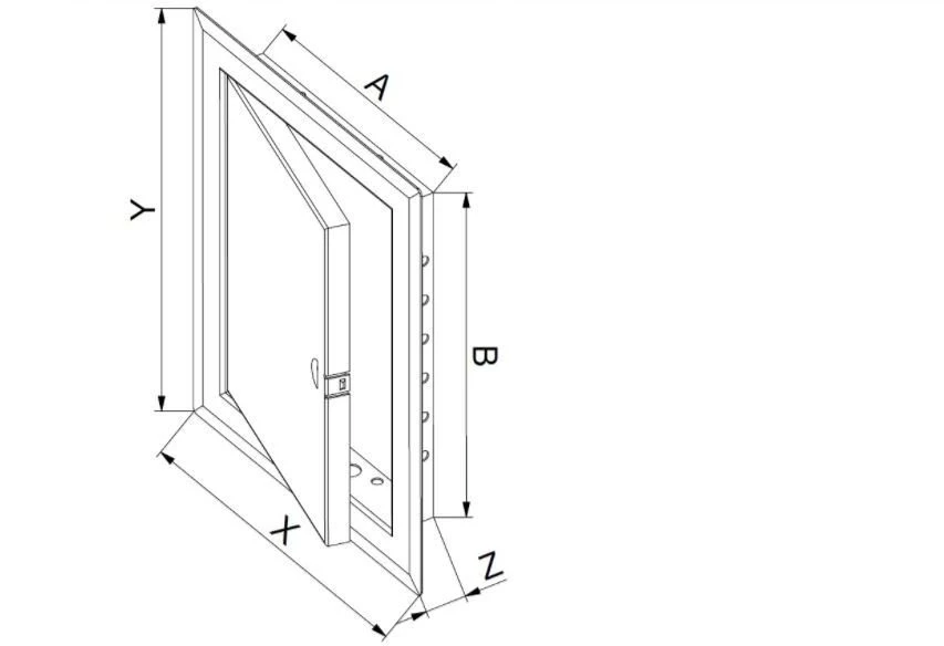 AWENTA Revizijos durelės Awenta DM99 300x600mm metalinės baltos
