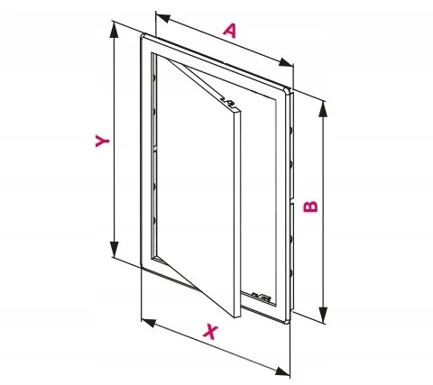 AWENTA Revizijos durelės Awenta DT25 150x250mm plastikinės baltos