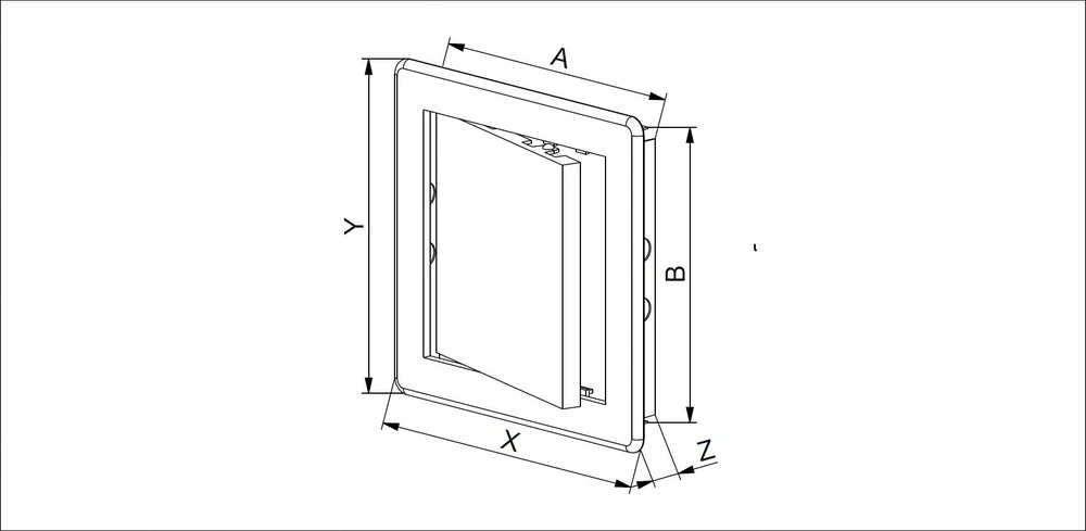 AWENTA Plastikinės revizinės durelės 150x200 satininis sidabras Awenta DT11SS