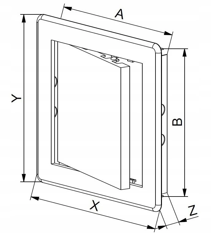 AWENTA Plastikinės revizijos durelės 200x300 rudos Awenta DT14BR