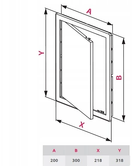 AWENTA Plastikinės apžiūros durelės 20x30 satininis sidabras Awenta DT14SS