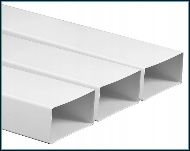 AWENTA Vėdinimo kanalas KP75-10 75x150mm plokščias baltas 1m