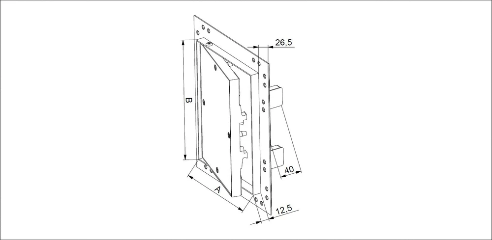 AWENTA Revizijos liukas aliuminis 400 x 400 x 12,5 mm (KRAL12)