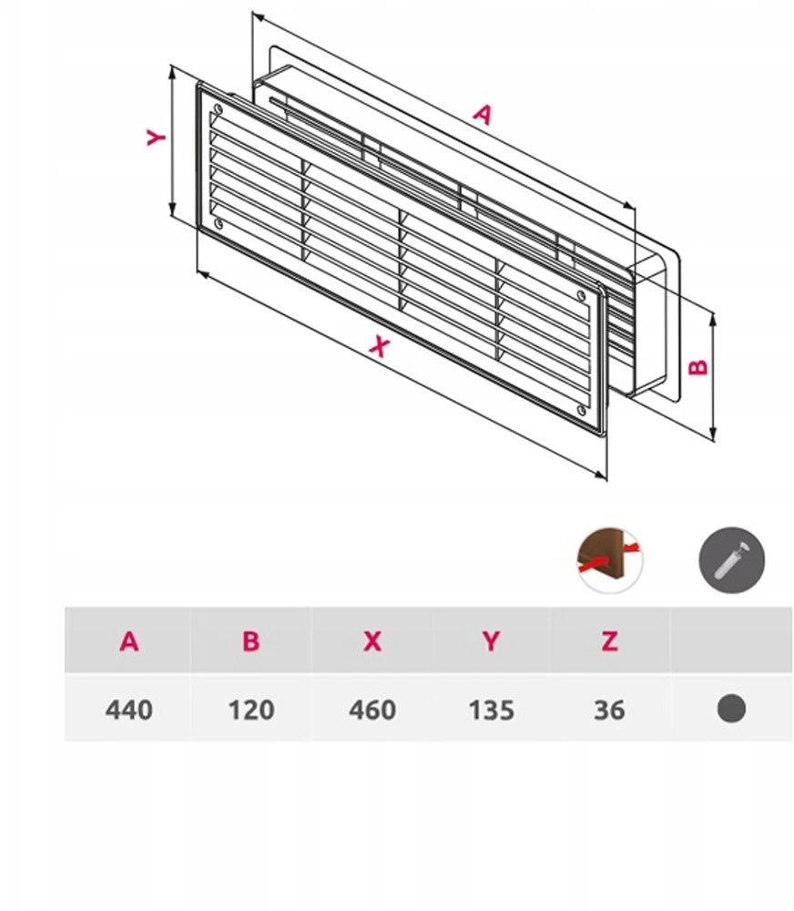 AWENTA Trumpa Awenta T14 T15CZ vidaus durims juoda