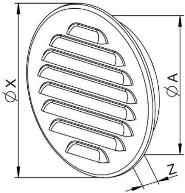 AWENTA Vėdinimo grotelės Awenta M9B fi100mm MSB. balta