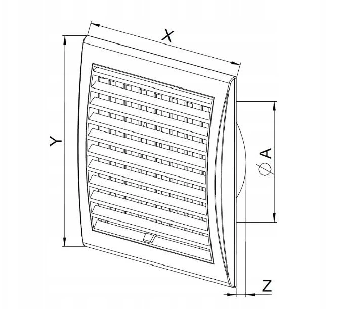 AWENTA Vėdinimo grotelės Awenta TL14 160x160mm baltos