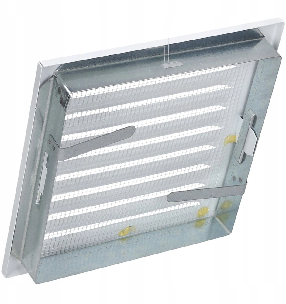 AWENTA Vėdinimo grotelės metalinės 140x140 baltos Awenta MT1B