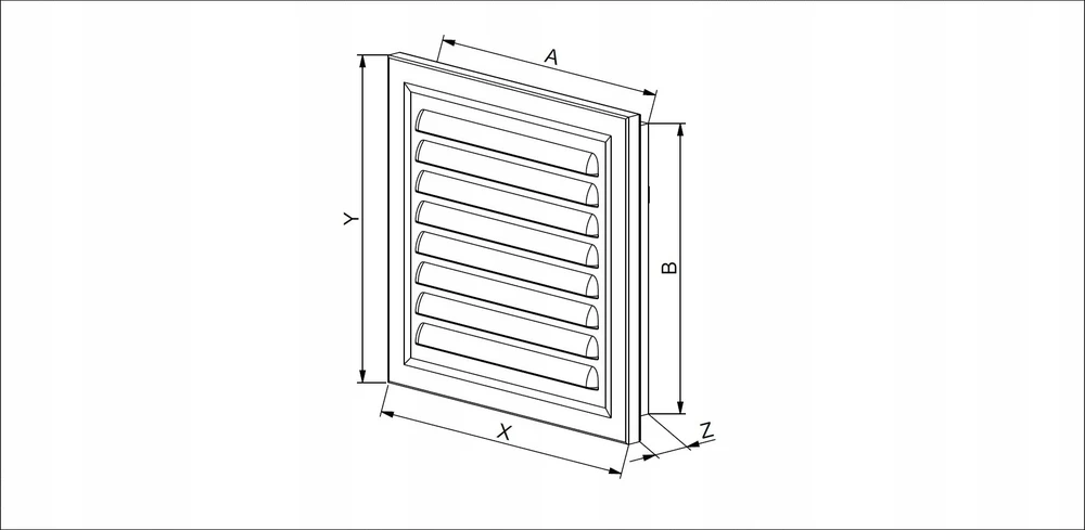 AWENTA Vėdinimo grotelės metalinės 140x140 baltos Awenta MT1B