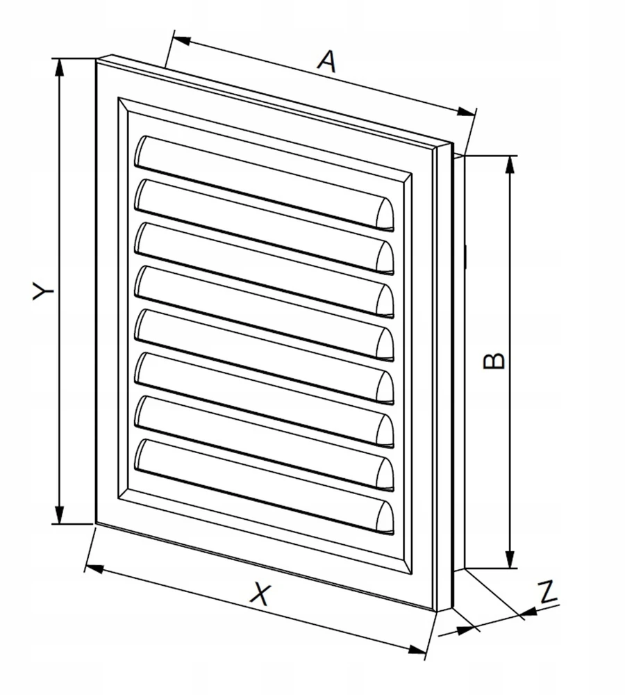 AWENTA Vėdinimo grotelės metalinės 140x140 baltos Awenta MT1B