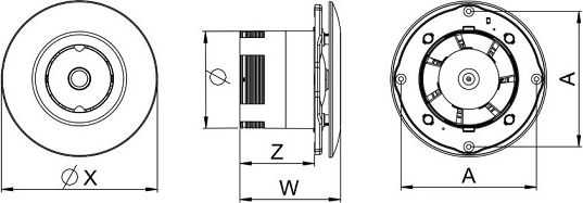 AWENTA Lubinis ventiliatorius fi 100 12V saugi įtampa
