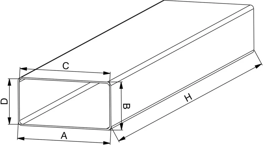 AWENTA plokščias kanalas 60 x 120 mm 1,5 m (KP120-15)