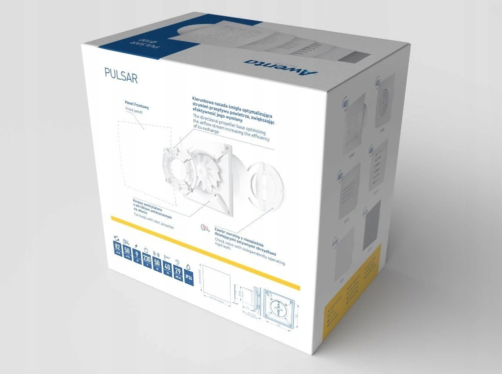 AWENTA Pulsar Awenta WPG110ZT baltas išmetimo ventiliatorius