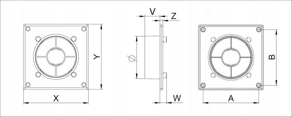 AWENTA Trumpas vėdinimo rėmas Awenta RWO125 skydeliui fi125mm baltas