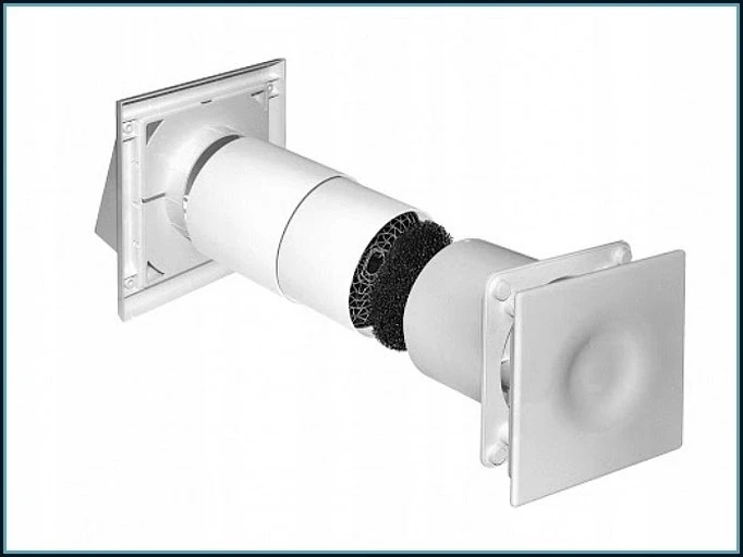 Sienoje montuojamas rekuperatorius HRV100 Awenta D100mm baltas