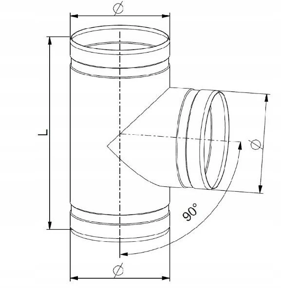 AWENTA Trišakis Awenta TR125 metalinis 90° cinkuotas